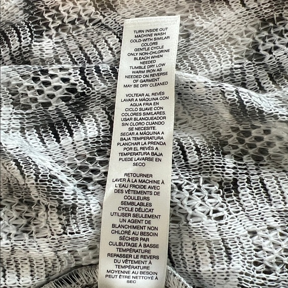 Chico's Taupe and Blue Embellished Open Cardigan with Cutout Pattern -Size 1 - Picture 7 of 12